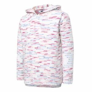 DKNY Chenille White Ribbed Hoodie / Sweater for girls, size XS (5/6)